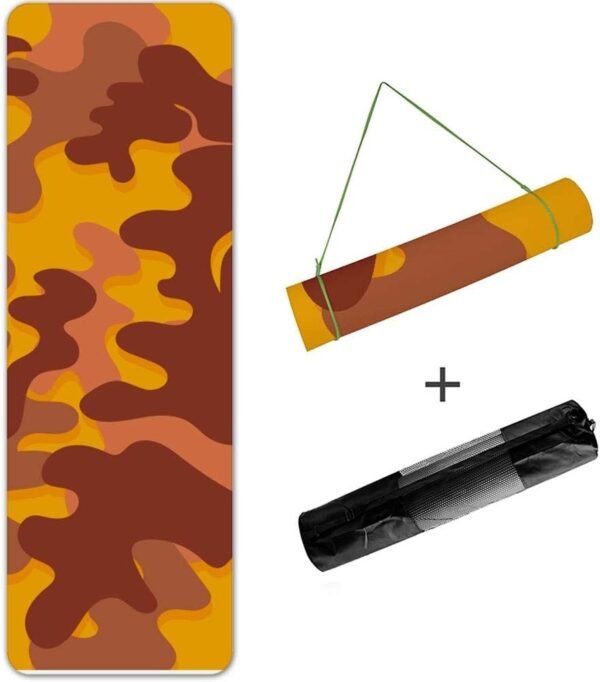 Yoga mat Yoga Mat Non-Slip Fitness Pad Exercise Yoga Mat Workout Mat for Gym Pilates Floor Exercises Mat  (Color : E, Size : 8mm)