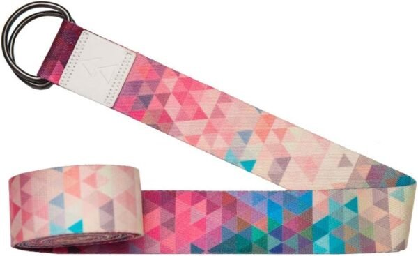 The Yoga Strap | Luxurious, Extra Long, Super Soft, Eco Printed | Studio Quality, Adjustable | Safely Stretch Further and Hold Longer | 8 ft Long