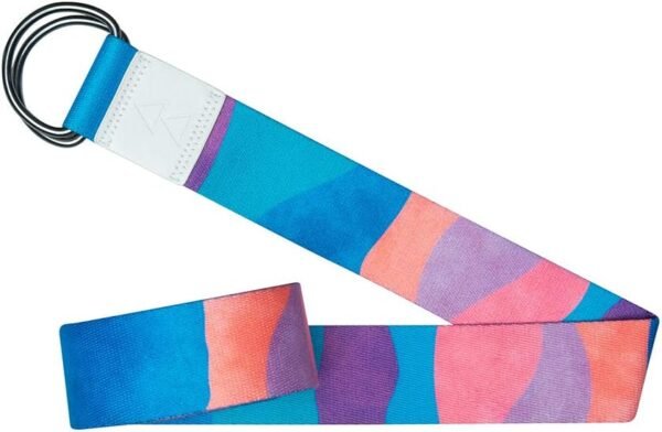 The Yoga Strap | Luxurious, Extra Long, Super Soft, Eco Printed | Studio Quality, Adjustable | Safely Stretch Further and Hold Longer | 8 ft Long