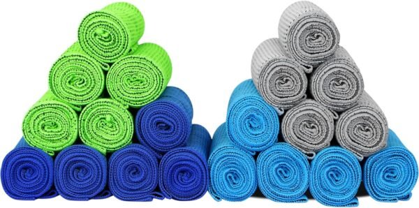 Cooling Towel 20 Pack (40"x12") Ice Towels, 160GSM Soft Breathable, Super Absorbent, Quick Cold Towel, for Bowling, Yoga, Travel, Camping, Golf, Football, Hiking, Outdoor Work