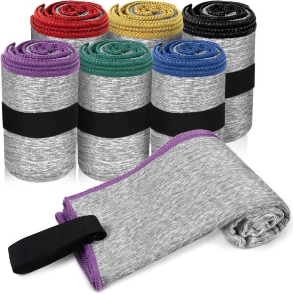 6Pcs  Gym Towels for Men Women, Ultra Soft Yoga Towels Fast Drying Sweat Towels for Body Sweat Sports Exercise Running Riding Hiking Camping(15.5 x 31inch)