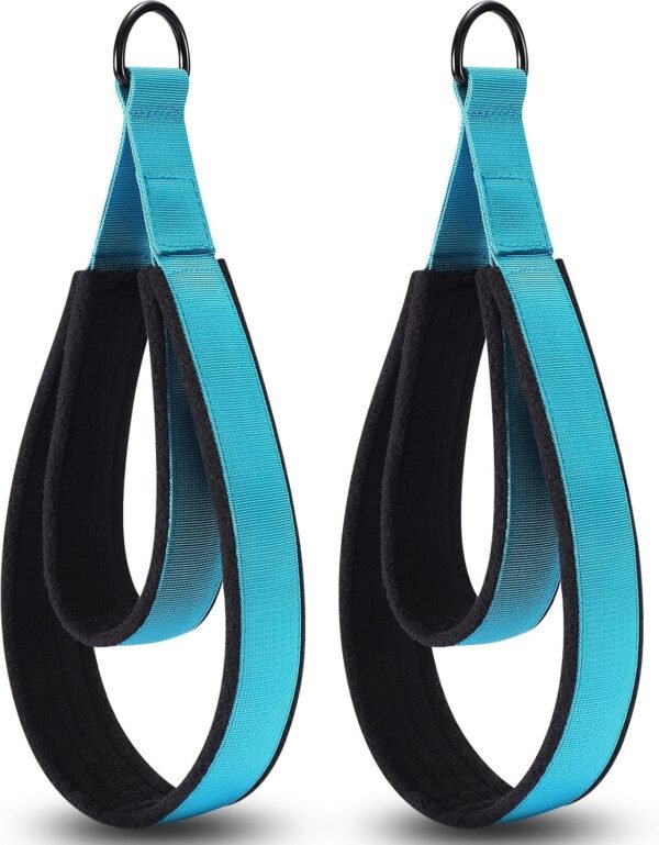 Pilates Straps - Double Loop D-Ring Straps for Reformer, Padded, Home Gym Workout